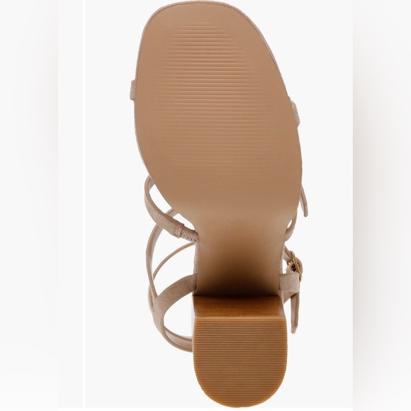Steve Madden Tan Strappy Block Heels Suede women’s size 10 - Picture 3 of 14